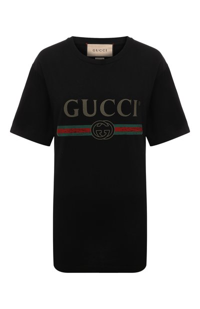Женская хлопковая футболка GUCCI, арт. 457095 X5L89