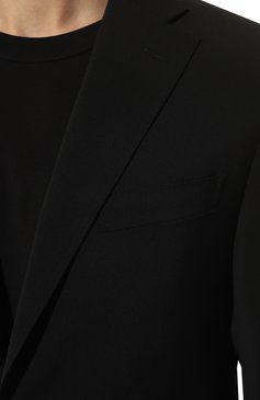 Мужской шерстяной костюм CORNELIANI черного цвета, арт. 936008-935002/9318563 | Фото 6 (Материал внешний: Шерсть; Рукава: Длинные; Костюмы М: Однобортный; Материал сплава: Проставлено; Драгоценные камни: Проставлено; Стили: Кэжуэл)