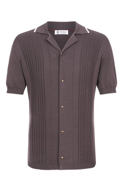 Мужская хлопковая рубашка BRUNELLO CUCINELLI, арт. M29203415