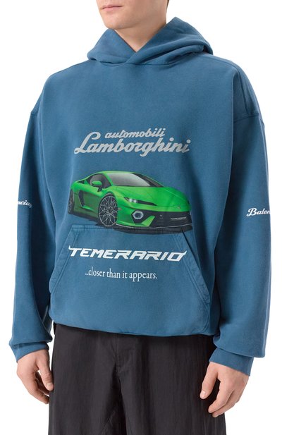 Хлопковое худи balenciaga x automobili lamborghini BALENCIAGA, арт. 767877/TSVT9, фото 3