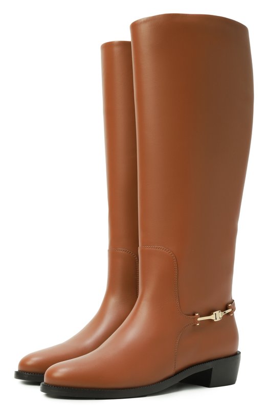 Кожаные сапоги Ferragamo 01K226/784902 Коричневый 01K226/784902