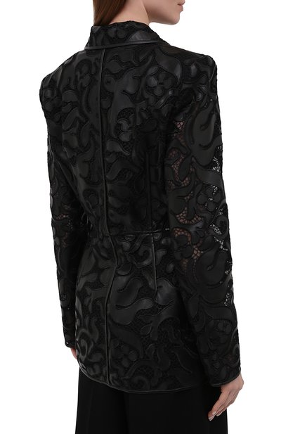Кожаный жакет ALEXANDER MCQUEEN, арт. 659843/Q5AF9, фото 4