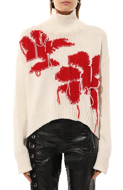 Свитер DONDUP кремового цвета по цене 49950 руб., арт. DT351/M00948D, фото 3 Свитер DONDUP, арт. DT351/M00948D, фото 3