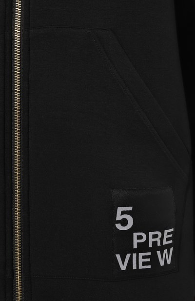 Толстовка из вискозы 5PREVIEW черного цвета по цене 38900 руб., арт. 5PWFA23006, фото 5 Толстовка из вискозы 5PREVIEW, арт. 5PWFA23006, фото 5