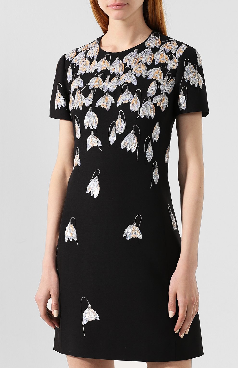 Платье из смеси шерсти и шелка VALENTINO, арт. SB3VAKJ31CF, фото 3