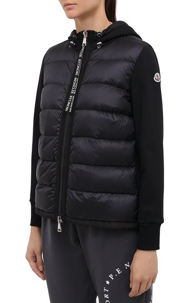 Утепленная толстовка MONCLER черного цвета по цене 95400 руб., арт. F2-093-8G503-00-V8053, фото 3 Утепленная толстовка MONCLER, арт. F2-093-8G503-00-V8053, фото 3