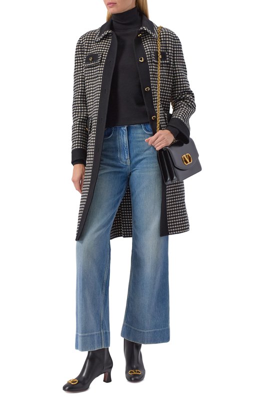 Кожаные ботильоны VLogo Signature 55 Valentino 7W2S0ML2/DSH Чёрный  7W2S0ML2/DSH Фото 3