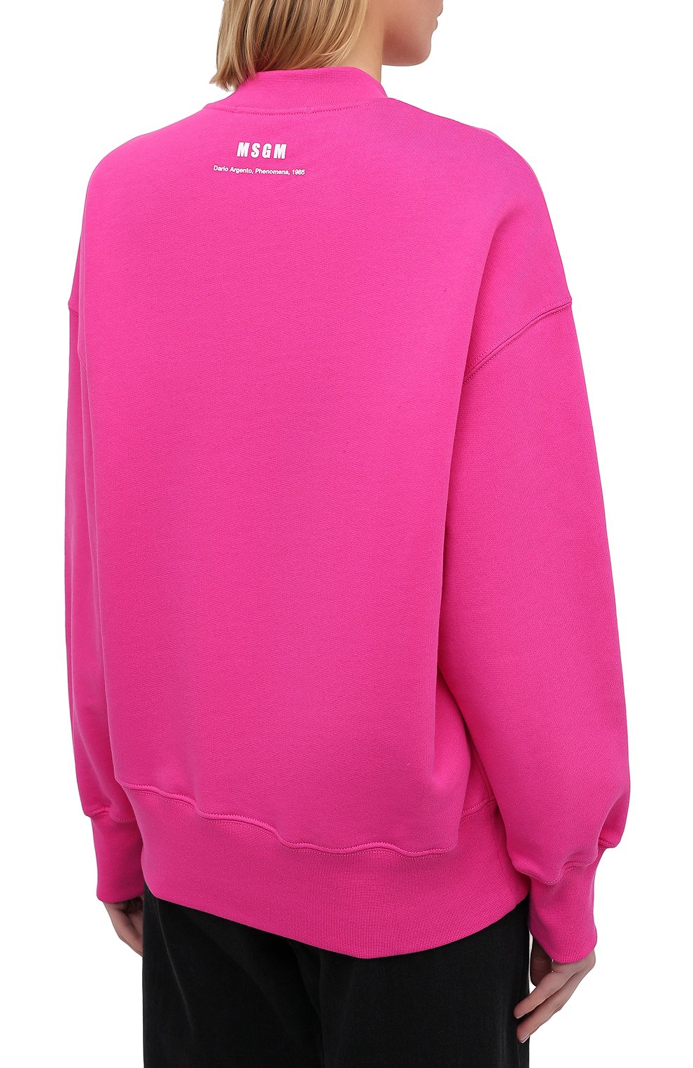 Хлопковый свитшот MSGM фуксия цвета по цене 22800 руб., арт. 2942MDM208 207999, фото 4 Хлопковый свитшот MSGM, арт. 2942MDM208 207999, фото 4