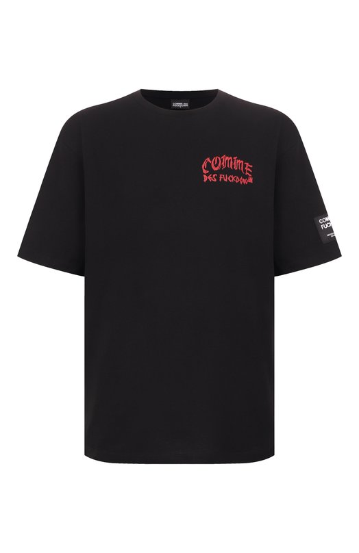Хлопковая футболка Comme des Fuckdown CFABM01808 Чёрный CFABM01808