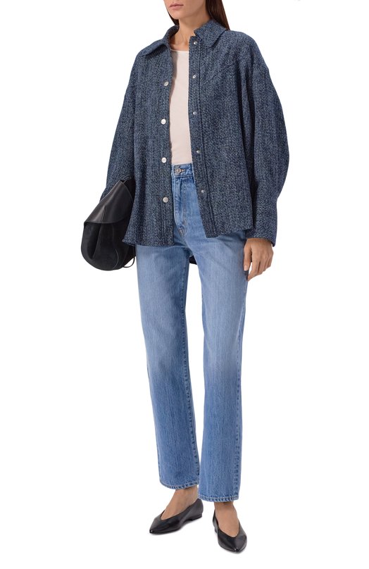 Твидовая рубашка BOSS Orange 50551844 Синий  50551844 Фото 2