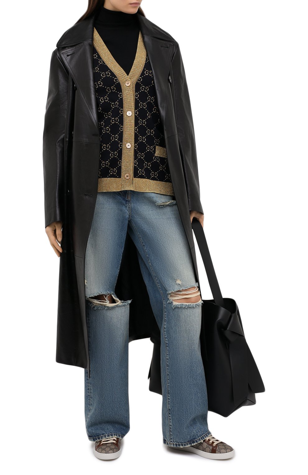 Хлопковый кардиган GUCCI синего цвета по цене 158400 руб., арт. 529193/X9W83, фото 2 Хлопковый кардиган GUCCI, арт. 529193/X9W83, фото 2