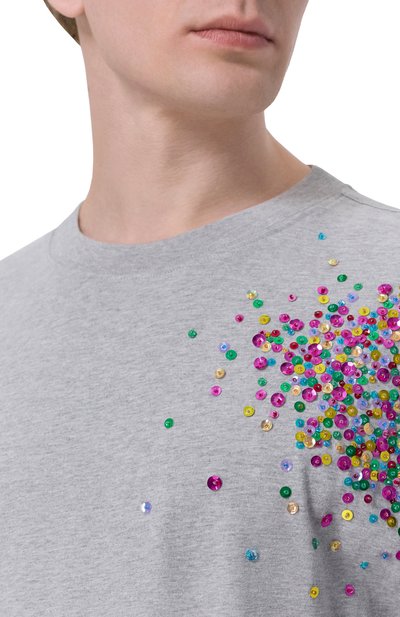 Хлопковый лонгслив DRIES VAN NOTEN серого цвета по цене 94200 руб., арт. 021113/3603, фото 5 Хлопковый лонгслив DRIES VAN NOTEN, арт. 021113/3603, фото 5