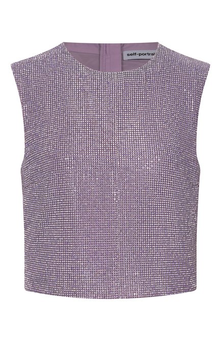 Женский топ с отделкой стразами SELF-PORTRAIT, арт. PF25023TL