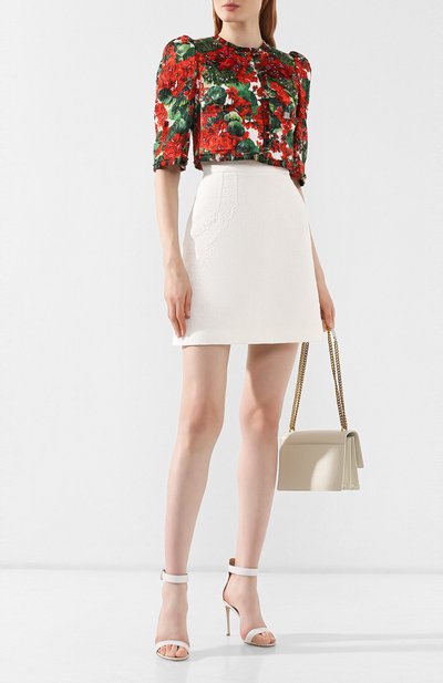 Жакет с принтом DOLCE & GABBANA красного цвета по цене 385500 руб., арт. F28MZZ/HSMY7, фото 2 Жакет с принтом DOLCE & GABBANA, арт. F28MZZ/HSMY7, фото 2
