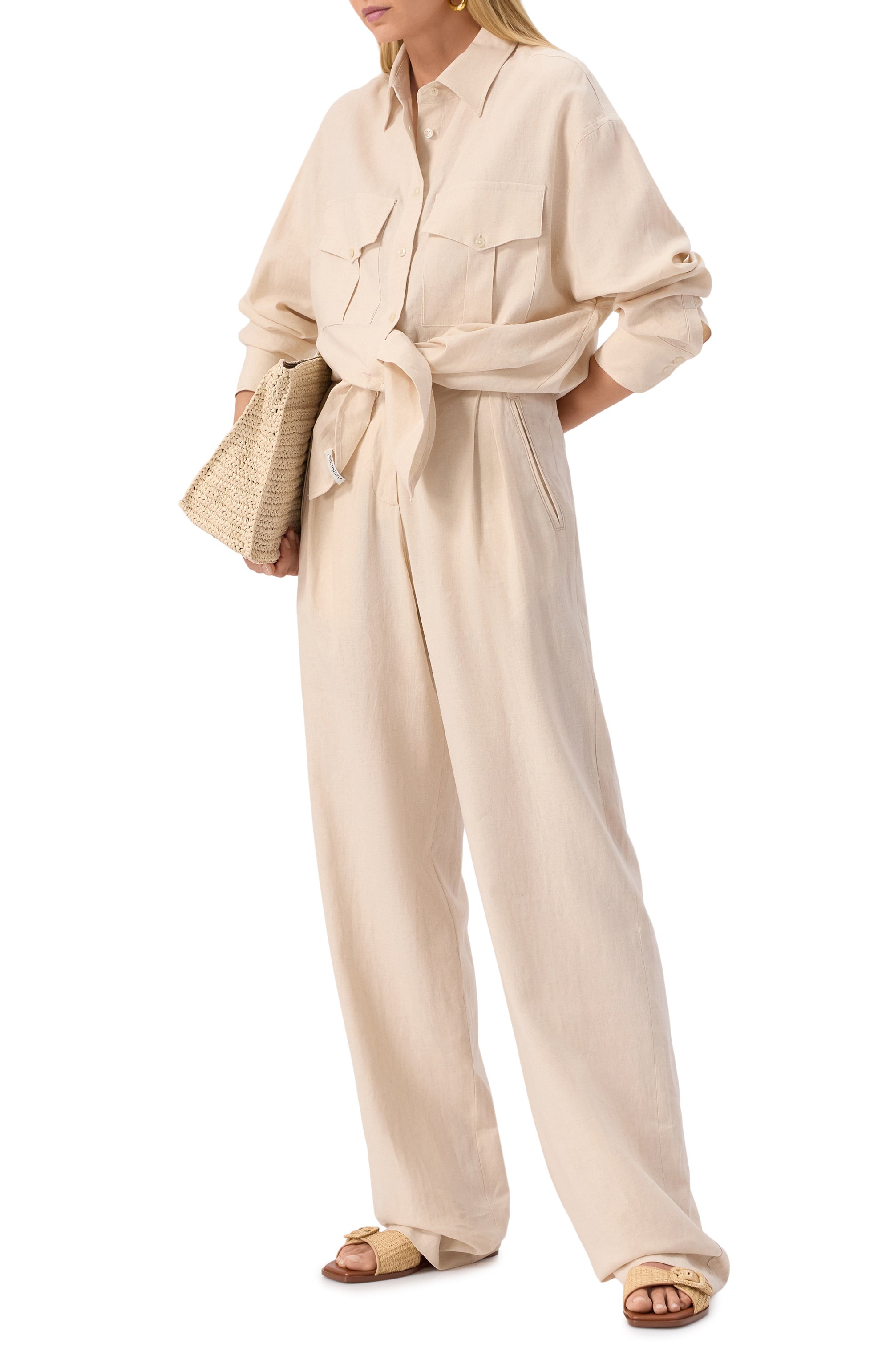 Брюки изо льна и вискозы HINNOMINATE, арт. HMABW01854, фото 2