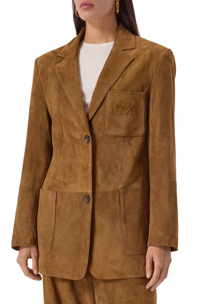 Замшевый жакет VENERA M. коричневого цвета по цене 216300 руб., арт. MYT-162/S, фото 3 Замшевый жакет VENERA M., арт. MYT-162/S, фото 3