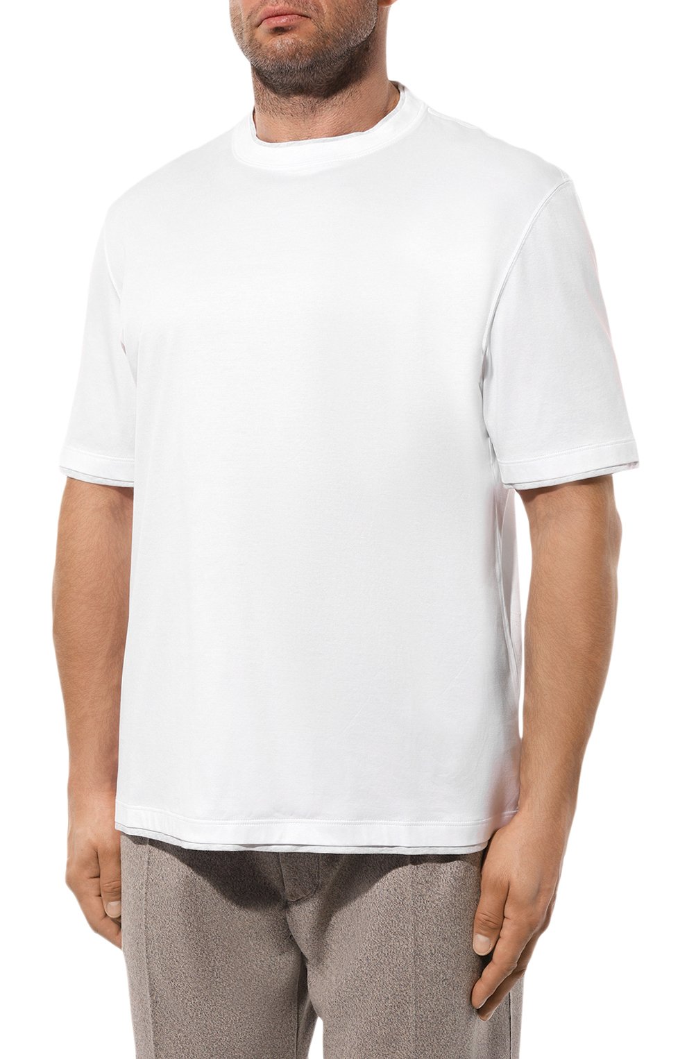 Хлопковая футболка BRUNELLO CUCINELLI, арт. M0B137427W, фото 3