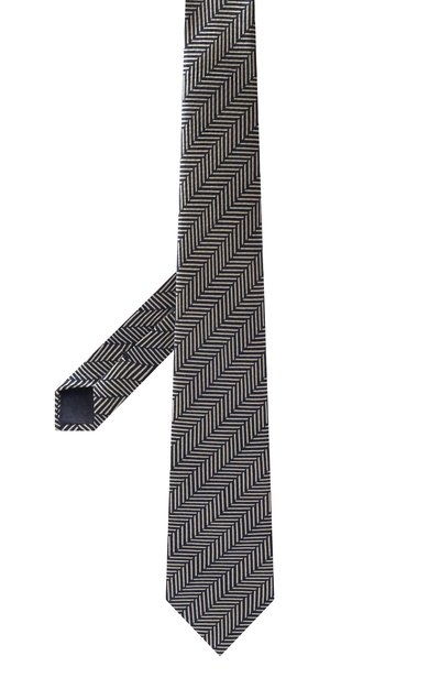 Шелковый галстук GIORGIO ARMANI синего цвета по цене 26450 руб., арт. GM000803/TE22462, фото 3 Шелковый галстук GIORGIO ARMANI, арт. GM000803/TE22462, фото 3