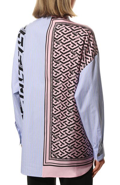 Шелковая рубашка VERSACE разноцветного цвета по цене 152000 руб., арт. 1003976/1A02884, фото 4 Шелковая рубашка VERSACE, арт. 1003976/1A02884, фото 4