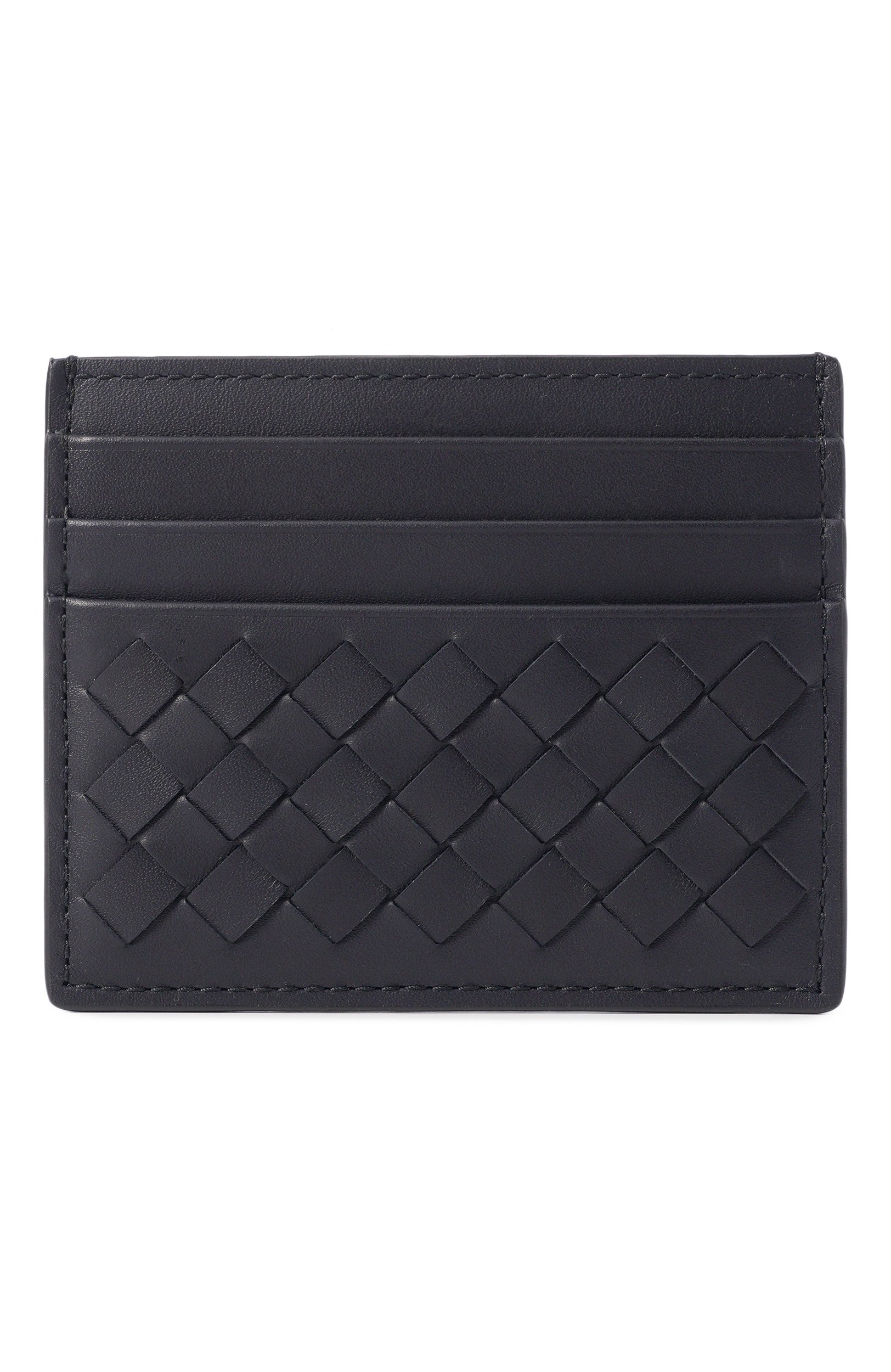 Кожаный футляр для кредитных карт BOTTEGA VENETA темно-синего цвета по цене 41650 руб., арт. 522326/V47W1, фото 1 Кожаный футляр для кредитных карт BOTTEGA VENETA, арт. 522326/V47W1, фото 1