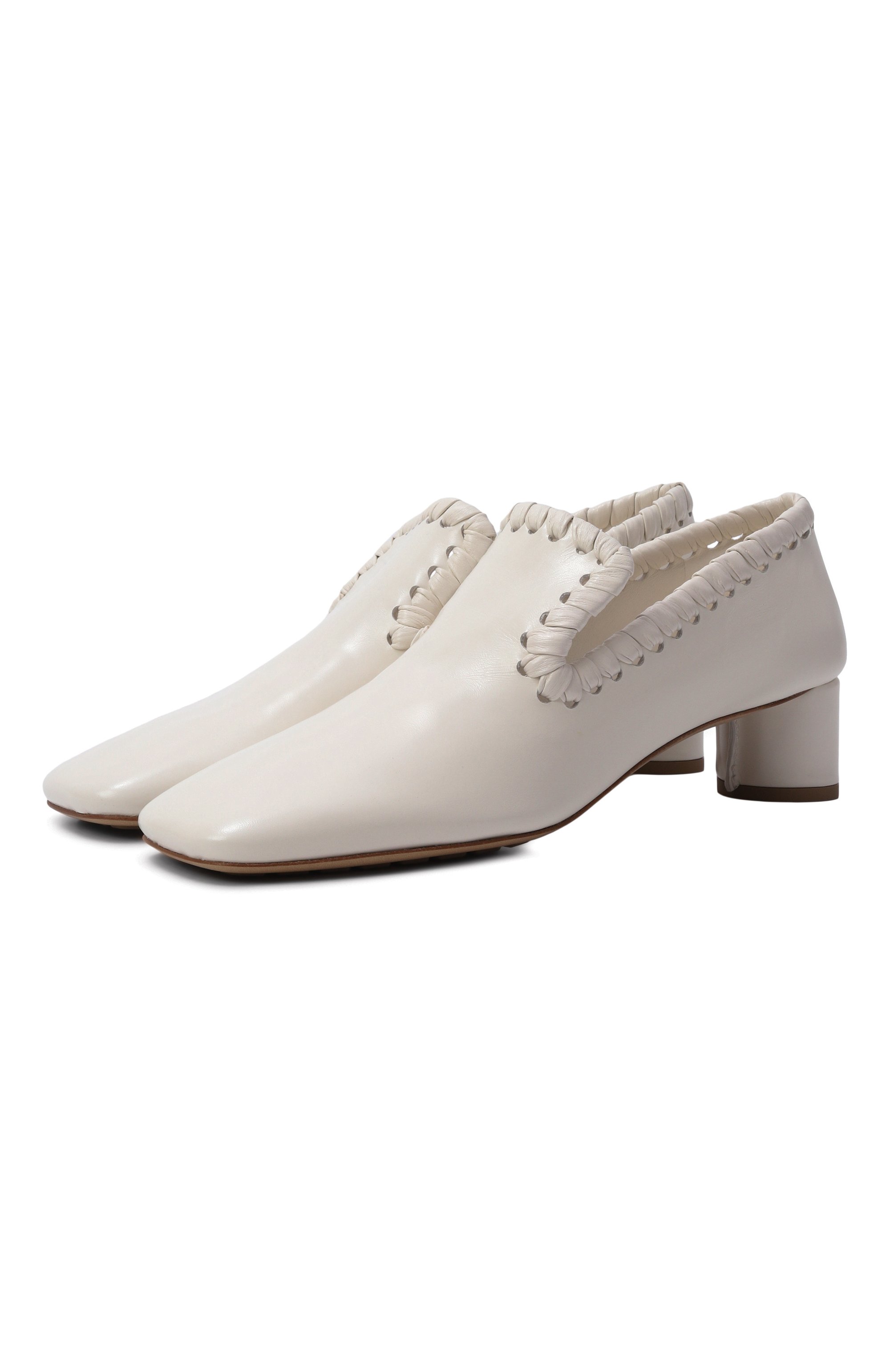 Кожаные туфли sabato BOTTEGA VENETA белого цвета по цене 152000 руб., арт. 868212/V3H90, фото 1 Кожаные туфли sabato BOTTEGA VENETA, арт. 868212/V3H90, фото 1