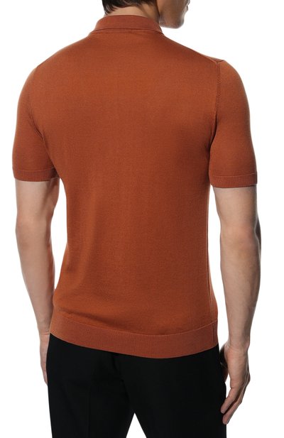 Поло из хлопка и шелка ANDREA CAMPAGNA, арт. P22-111, фото 4