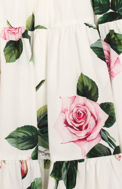 Хлопковая юбка DOLCE & GABBANA белого цвета по цене 23100 руб., арт. L53I45/HS5GG/2-6, фото 3 Хлопковая юбка DOLCE & GABBANA, арт. L53I45/HS5GG/2-6, фото 3