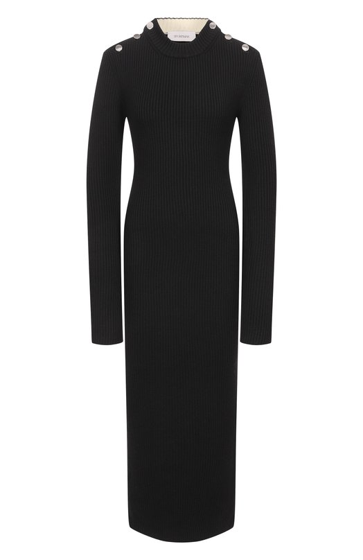 Шерстяное платье Sportmax GARIB0 Чёрный GARIB0