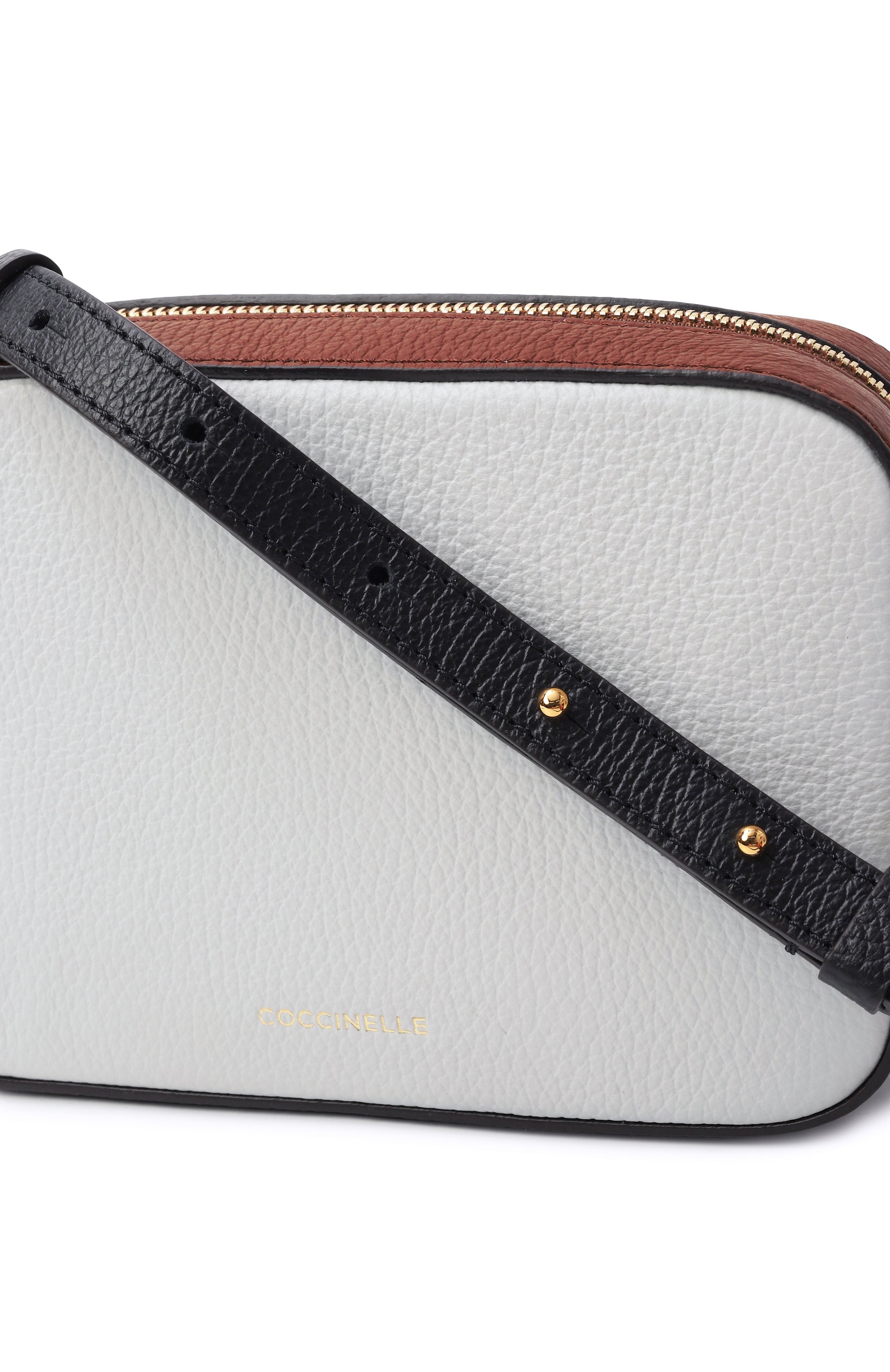 Сумка tebe tricolor COCCINELLE белого цвета по цене 20800 руб., арт. E5RWF55I101, фото 3 Сумка tebe tricolor COCCINELLE, арт. E5RWF55I101, фото 3