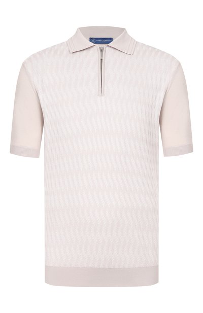 Мужская поло из хлопка и шелка ANDREA CAMPAGNA, арт. SU26C0S310-01/C0S264