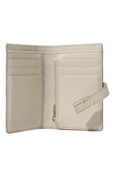 Женские кожаный кошелек FURLA молочного цвета, арт. WP00401/BX2045 | Фото 3 (Материал: Натуральная кожа; Нос: Не проставлено; Материал сплава: Проставлено)