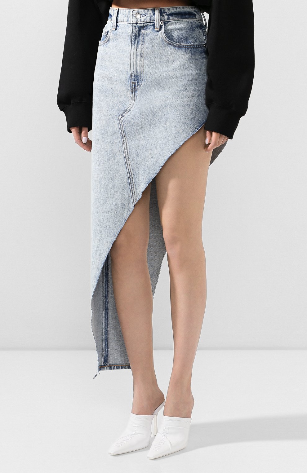 Джинсовая юбка ALEXANDERWANG.T голубого цвета по цене 37150 руб., арт. 4DC1205648, фото 3 Джинсовая юбка ALEXANDERWANG.T, арт. 4DC1205648, фото 3