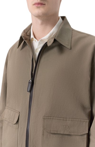 Бомбер изо льна и хлопка BRIONI, арт. SLWF0L/PA106, фото 5