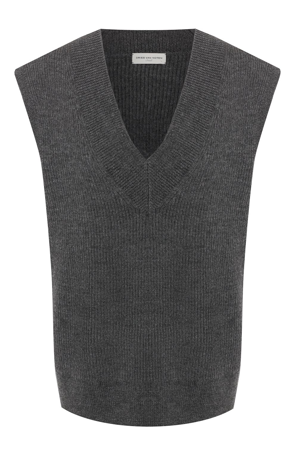 Шерстяной жилет DRIES VAN NOTEN темно-серого цвета по цене 34150 руб., арт. 192-31266-8702, фото 1 Шерстяной жилет DRIES VAN NOTEN, арт. 192-31266-8702, фото 1