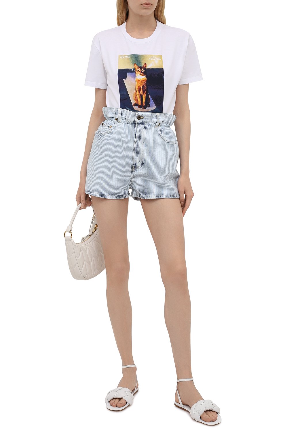 Джинсовые шорты MIU MIU, арт. GWP368-1YTK-F0013, фото 2