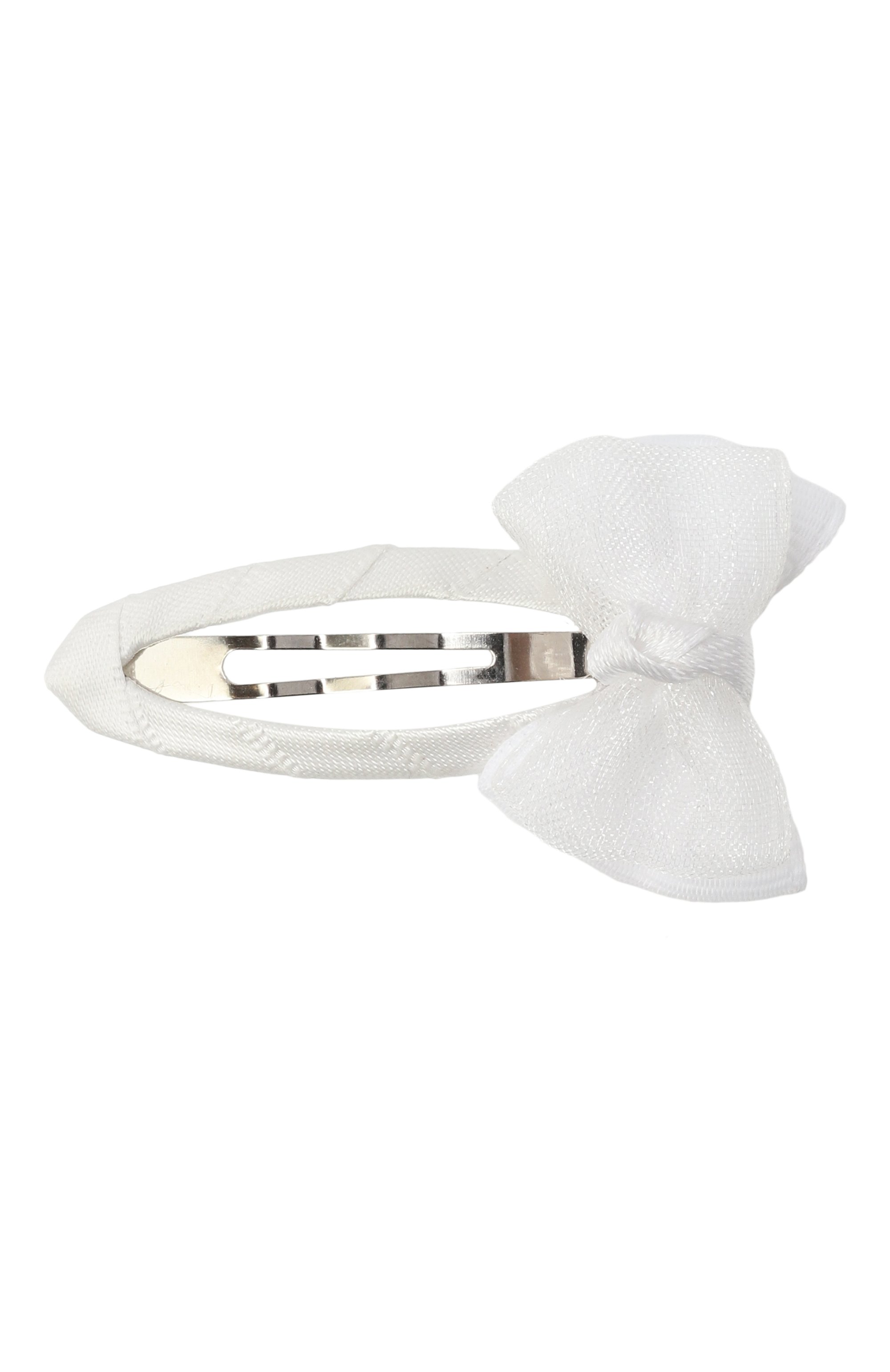 Заколка-клак JUNEFEE белого цвета по цене 790 руб., арт. 8158, фото 1 Заколка-клак JUNEFEE, арт. 8158, фото 1