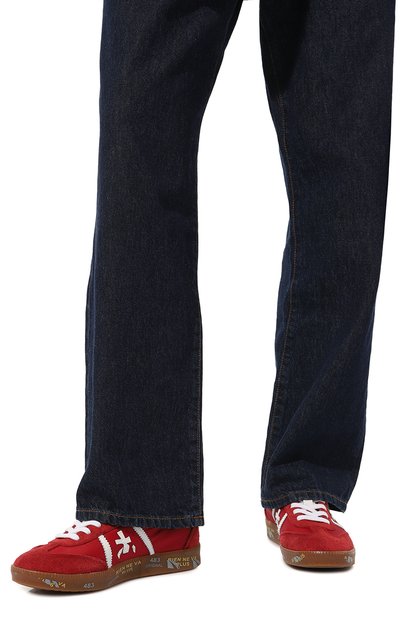 Комбинированные кеды bonnie-d PREMIATA красного цвета по цене 22200 руб., арт. B0NNIED/VAR 6455, фото 3 Комбинированные кеды bonnie-d PREMIATA, арт. B0NNIED/VAR 6455, фото 3