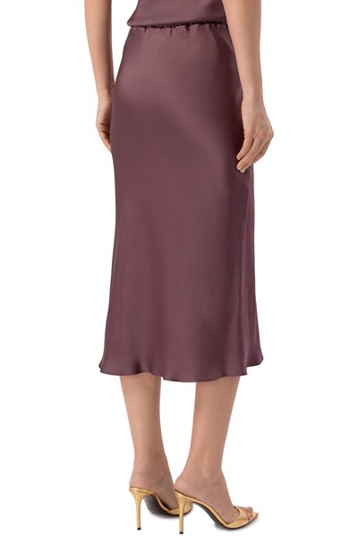 Атласная юбка ANTONELLI FIRENZE коричневого цвета по цене 54050 руб., арт. J9720Q/355C, фото 4 Атласная юбка ANTONELLI FIRENZE, арт. J9720Q/355C, фото 4