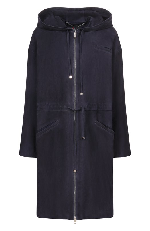 Замшевая парка Kiton D61674K0918F Синий D61674K0918F