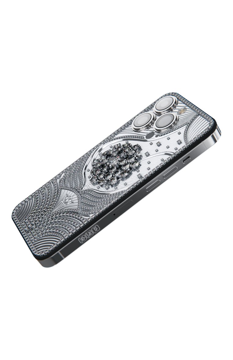 Caviar iphone 14 pro max crystal snowflake 1tb CAVIAR серебряного цвета, арт. 28166_14max1024 | Фото 4 (Региональные ограничения белый список (Axapta Mercury): Не проставлено; Нос: Не проставлено)