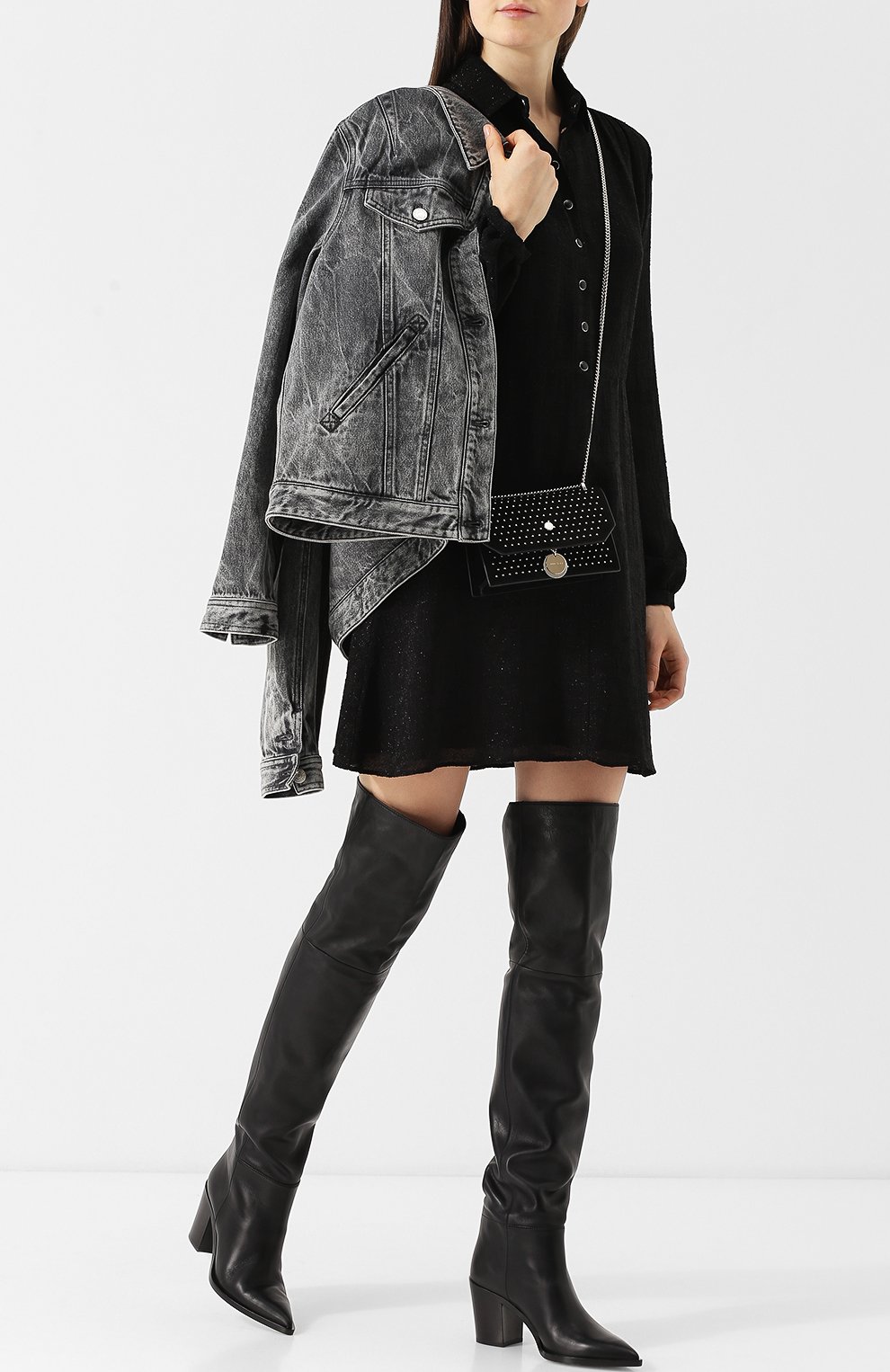 Кожаные ботфорты daenerys на устойчивом каблуке GIANVITO ROSSI черного цвета по цене 180500 руб., арт. G80653.70CU0.PL0NER0, фото 2 Кожаные ботфорты daenerys на устойчивом каблуке GIANVITO ROSSI, арт. G80653.70CU0.PL0NER0, фото 2