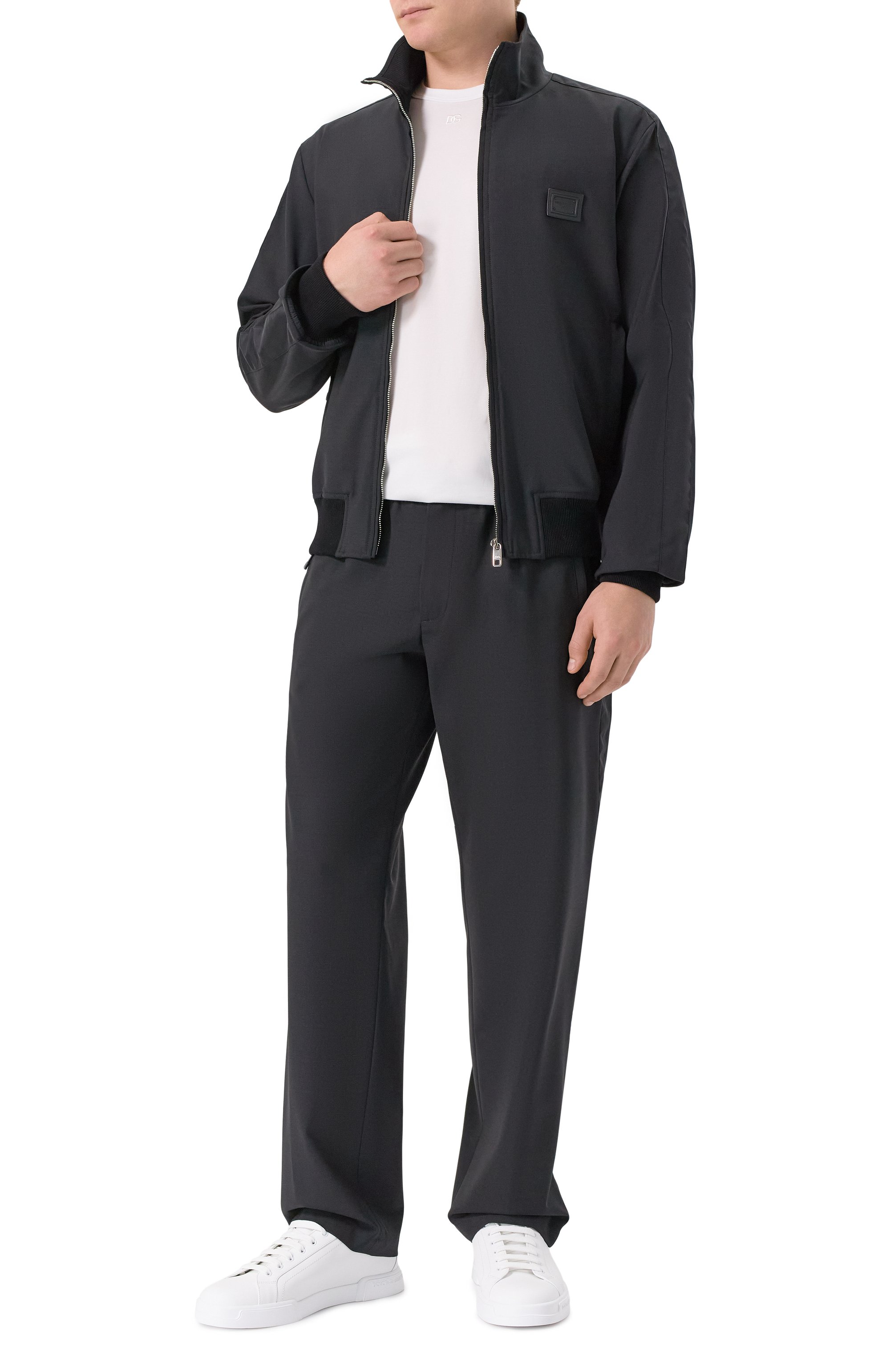 Бомбер DOLCE & GABBANA темно-серого цвета по цене 231500 руб., арт. G9BSLT/FURK8, фото 2 Бомбер DOLCE & GABBANA, арт. G9BSLT/FURK8, фото 2