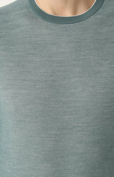 Кашемировый джемпер LORO PIANA зеленого цвета по цене 116000 руб., арт. FAF6086, фото 5 Кашемировый джемпер LORO PIANA, арт. FAF6086, фото 5