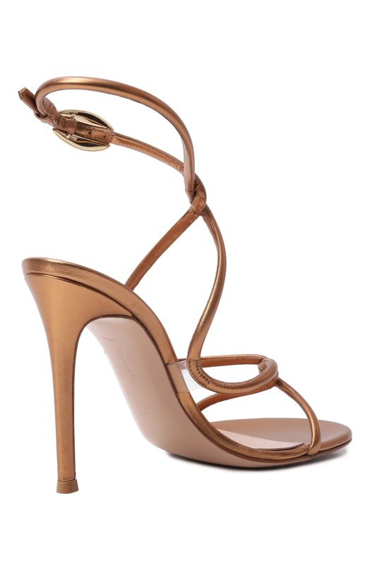 Кожаные босоножки Jungle Mamba 105 Gianvito Rossi G32533.15RIC.NIGBRZT Бронзовый  G32533.15RIC.NIGBRZT Фото 5