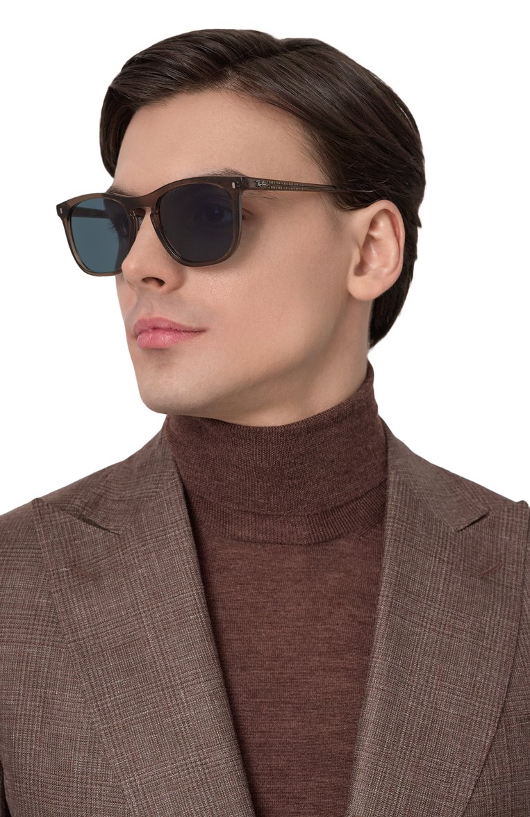 Женские солнцезащитные очки RAY-BAN синего цвета, арт. 2210-6765R5 | Фото 2 (Нос: Не проставлено; Региональные ограничения белый список (Axapta Mercury): Не проставлено; Тип очков: С/з; Материал: Пластик; Кросс-КТ: С/з-унисекс; Очки форма: Квадратные; Оптика Гендер: оптика-унисекс)