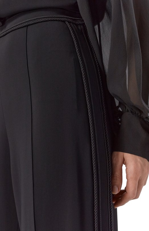 Брюки из вискозы Elie Saab P0146EF25CD020 Чёрный  P0146EF25CD020 Фото 5