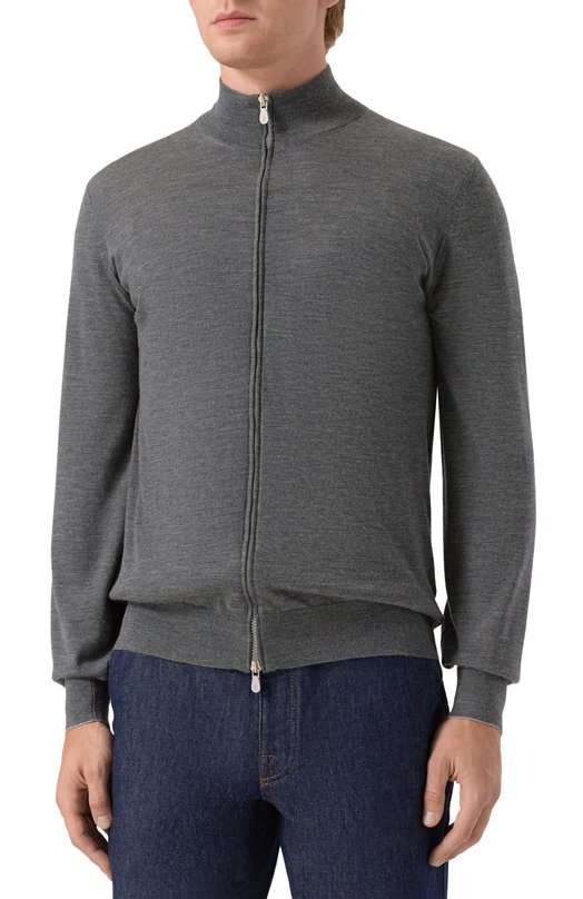 Кардиган из шерсти и кашемира Brunello Cucinelli M2400106 Серый  M2400106 Фото 3