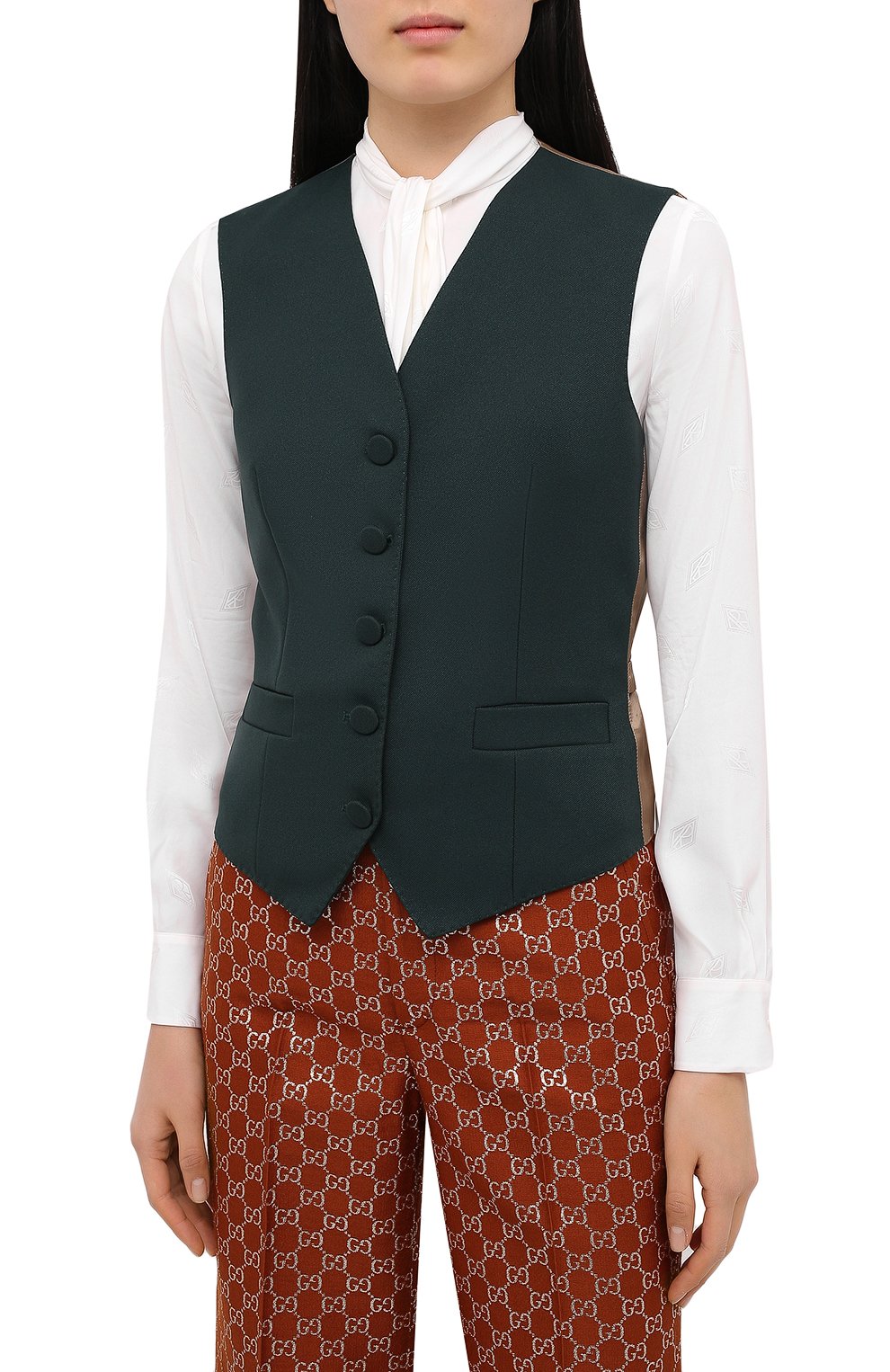 Жилет GUCCI зеленого цвета по цене 108000 руб., арт. 619333/Z798C, фото 3 Жилет GUCCI, арт. 619333/Z798C, фото 3