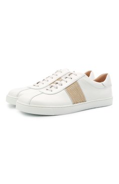 Кожаные кеды GIANVITO ROSSI, арт. S25380.W1WHT.CSUBIBI, фото 1