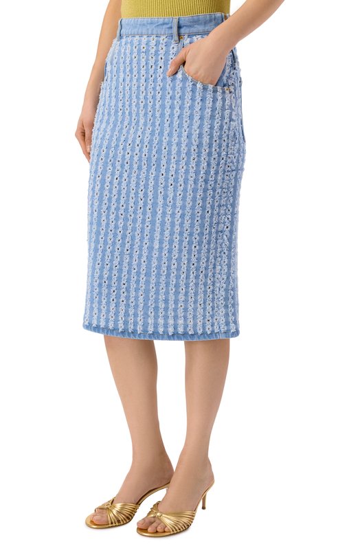 Джинсовая юбка Nina Ricci 26PDJU026/C01118 Голубой  26PDJU026/C01118 Фото 3